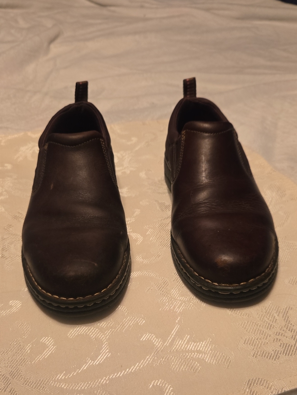 Ariat Brown Leather Slip On Loafer Shoes Size 9.5B